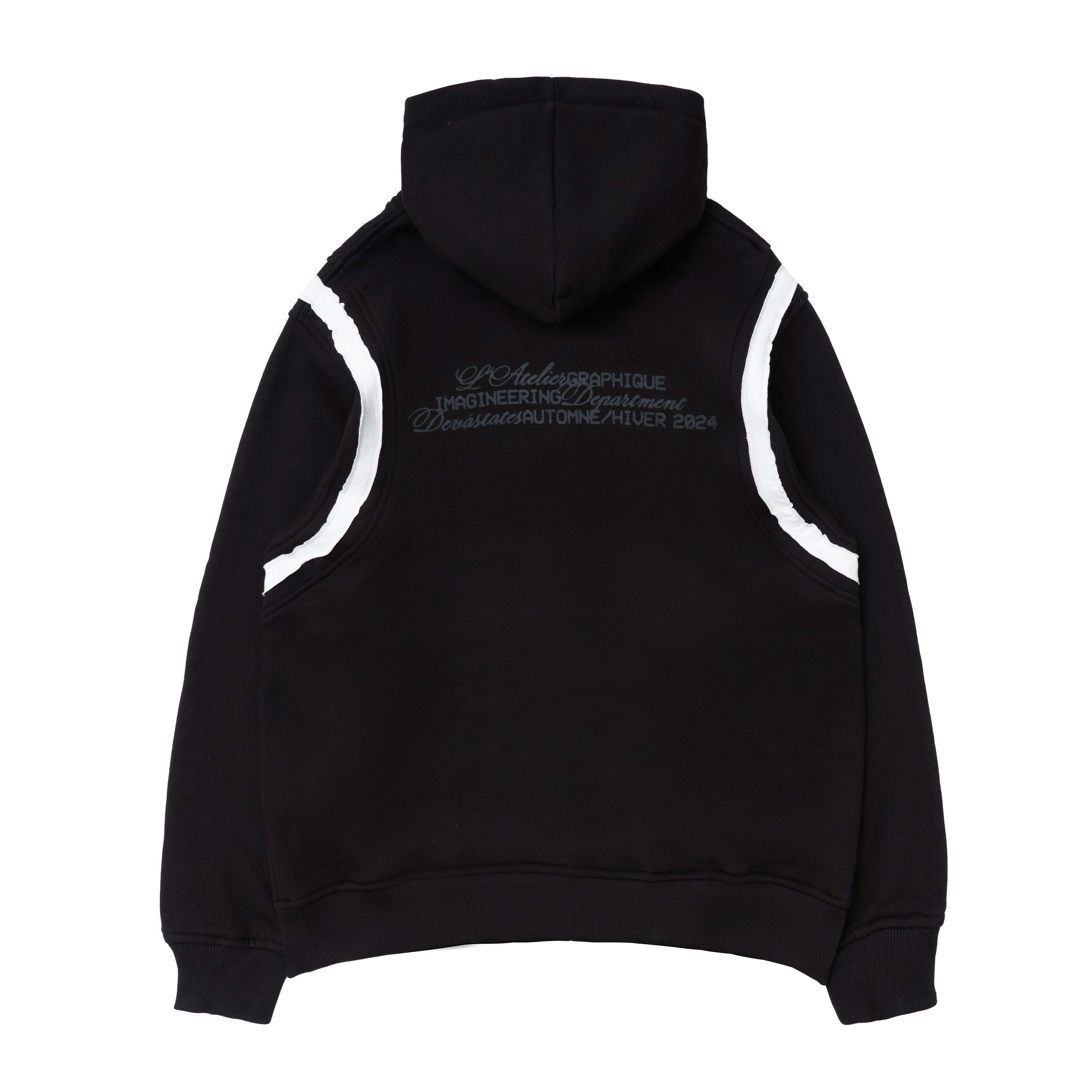 EPAULETTE Zip-Up Hoodie [Black]