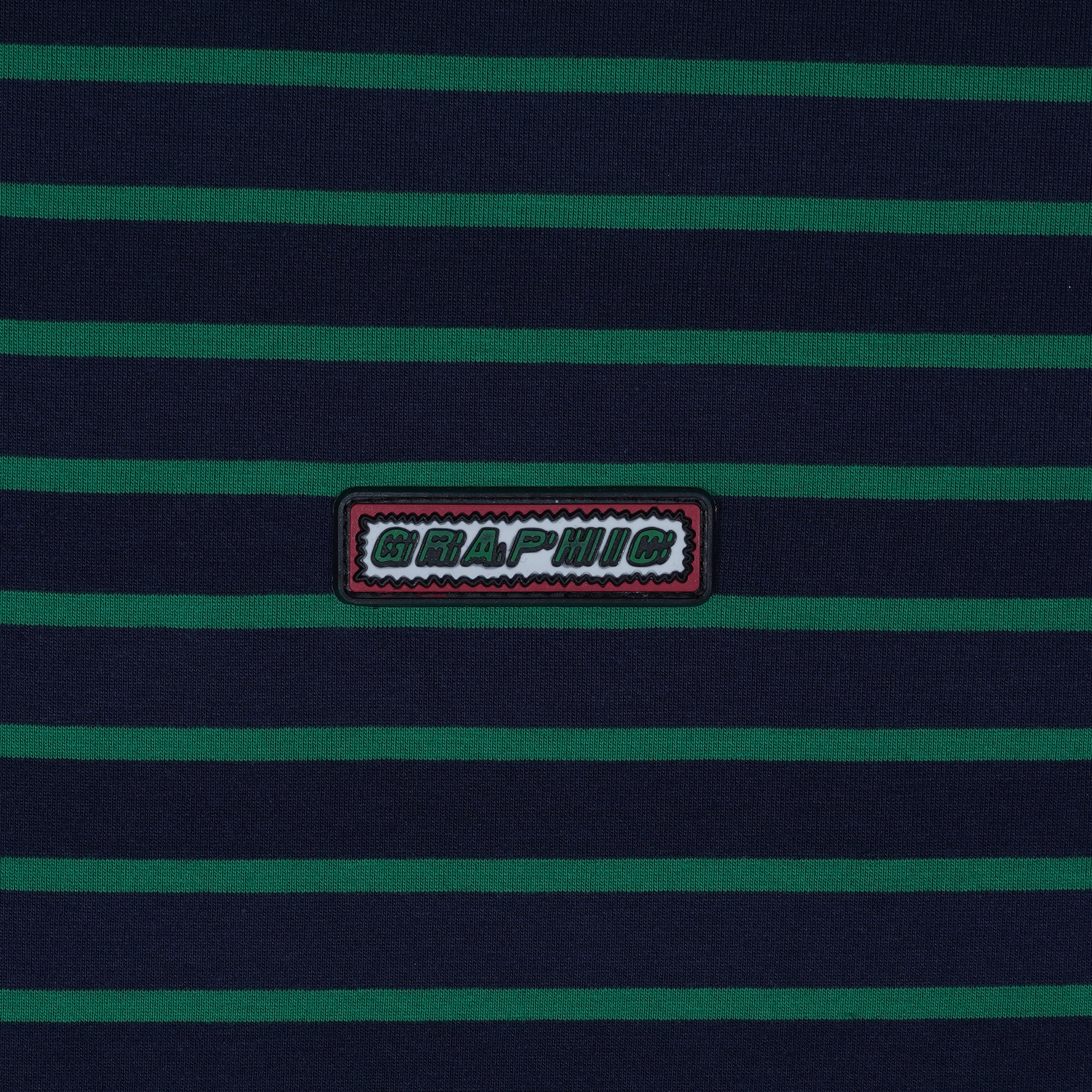 GRAPHIC Striped T-shirt [Green]