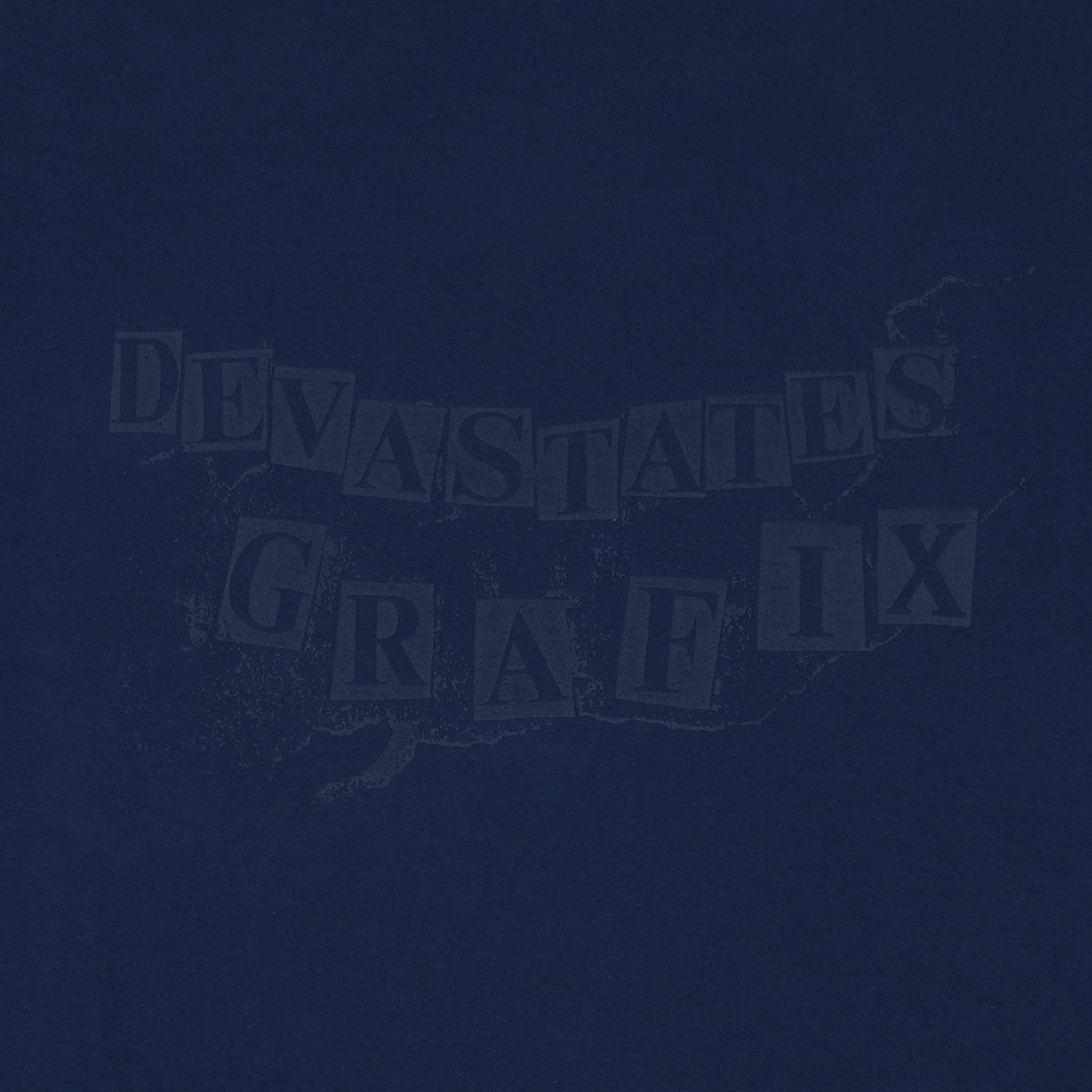 FUZZ S/S GFX Retro T-Shirt [Deep Blue Dyed]