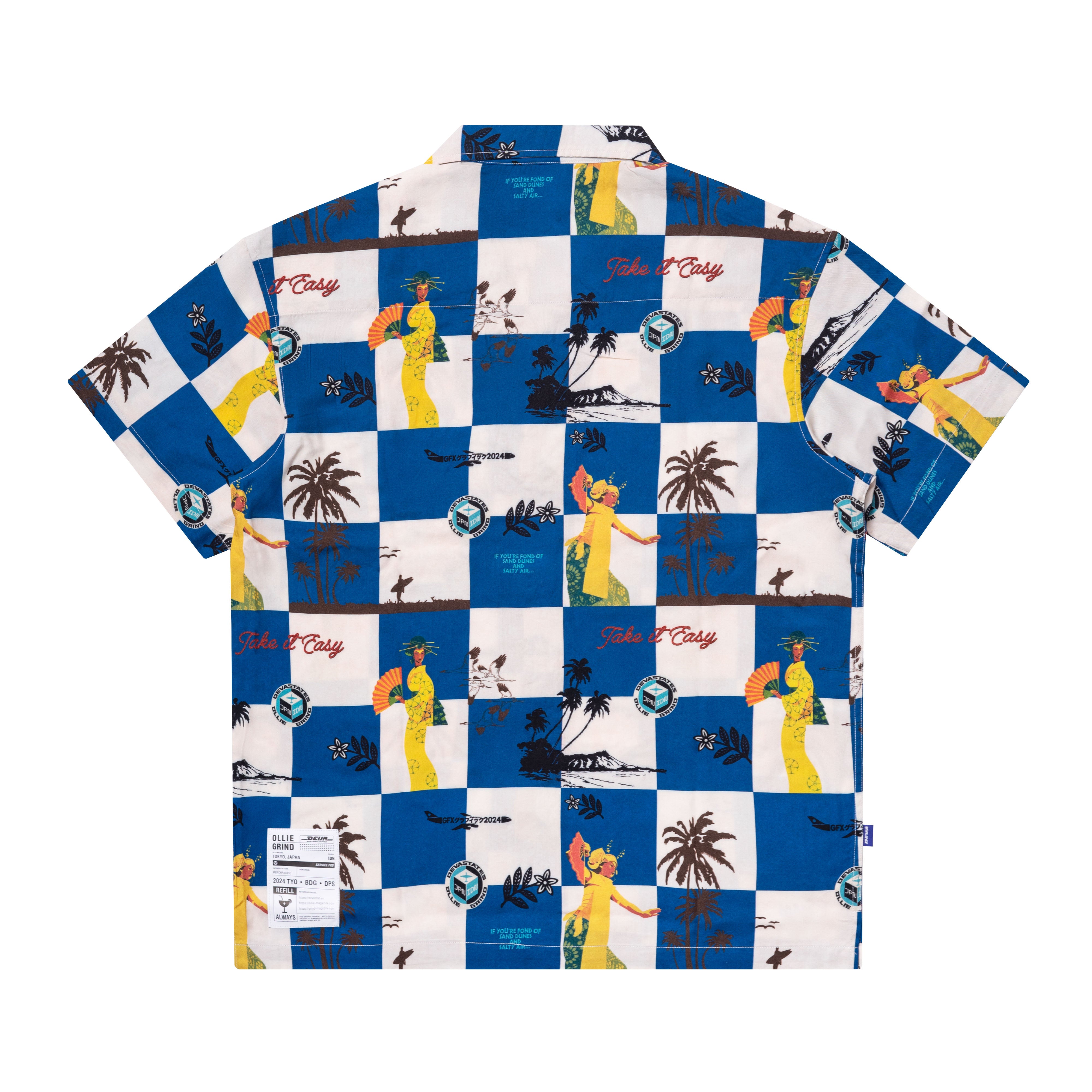 DEVÁ/OLLIE/GRIND Souvenir Shirt [Blue/Multi]