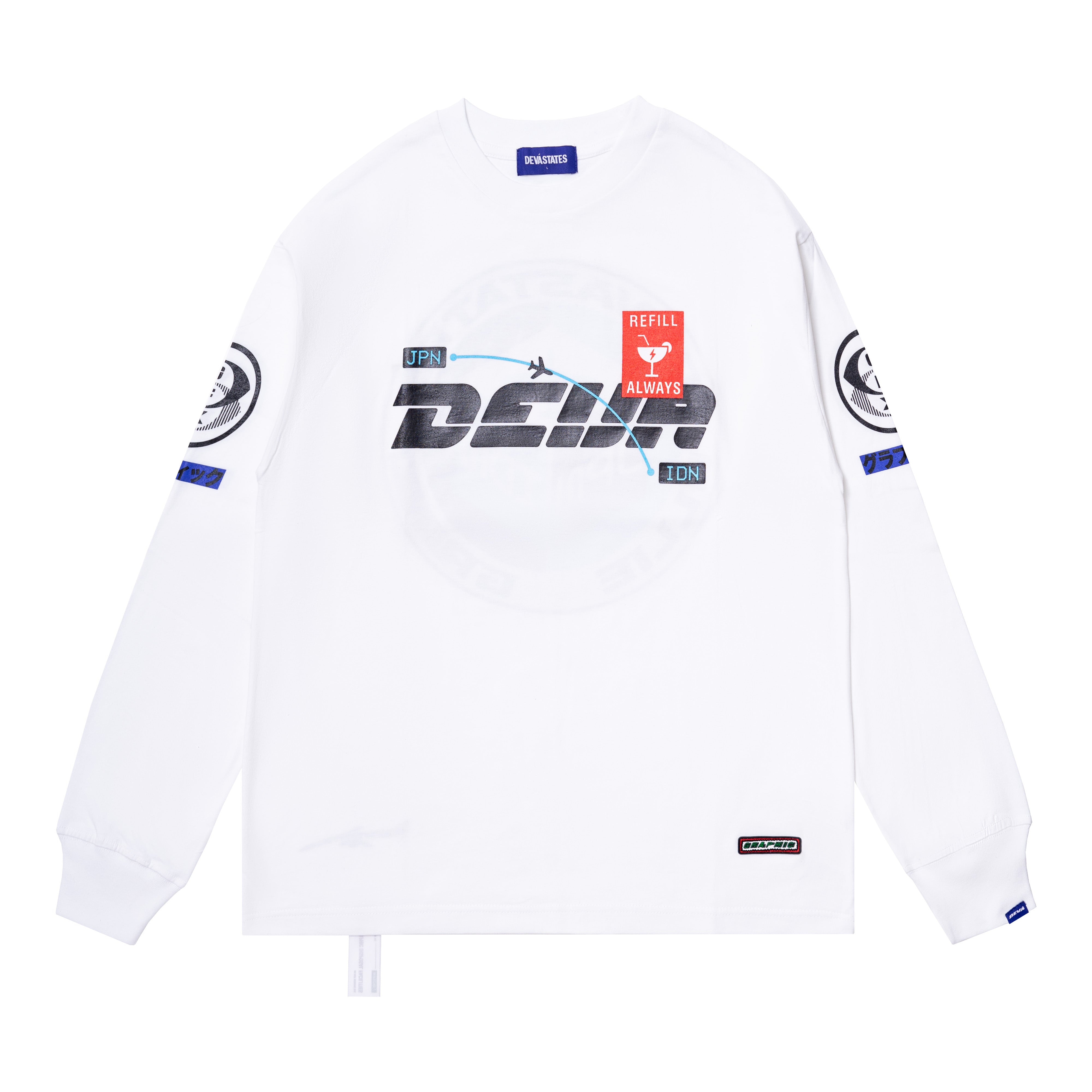 DEVÁ/OLLIE/GRIND LS T-shirt [White]