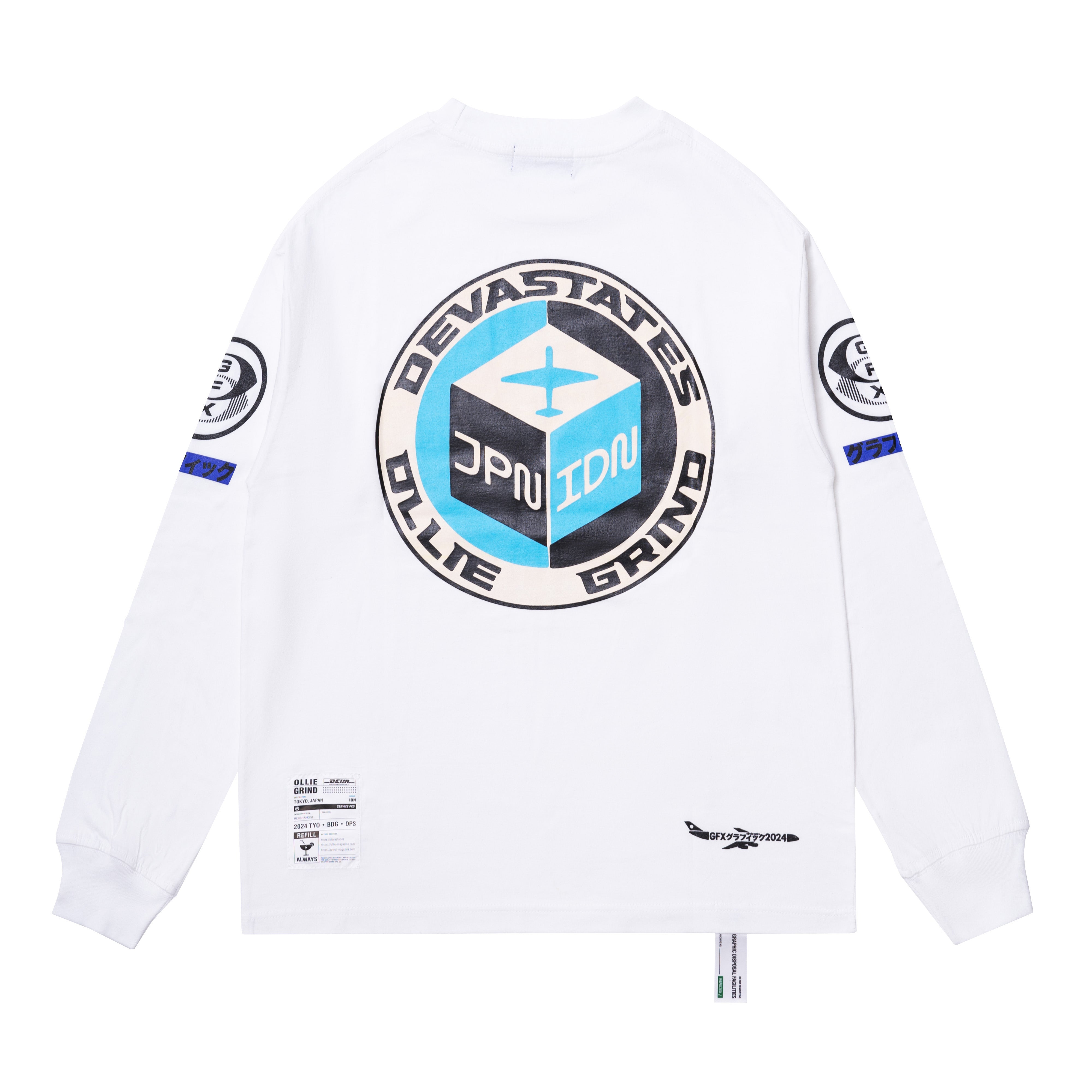 DEVÁ/OLLIE/GRIND LS T-shirt [White]